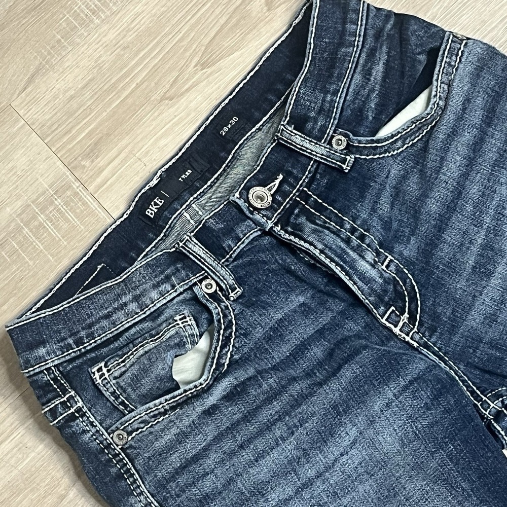 BKE Tyler Men's  Straight Leg Jeans Dark Wash Sz 29x30(Fits 29x29)